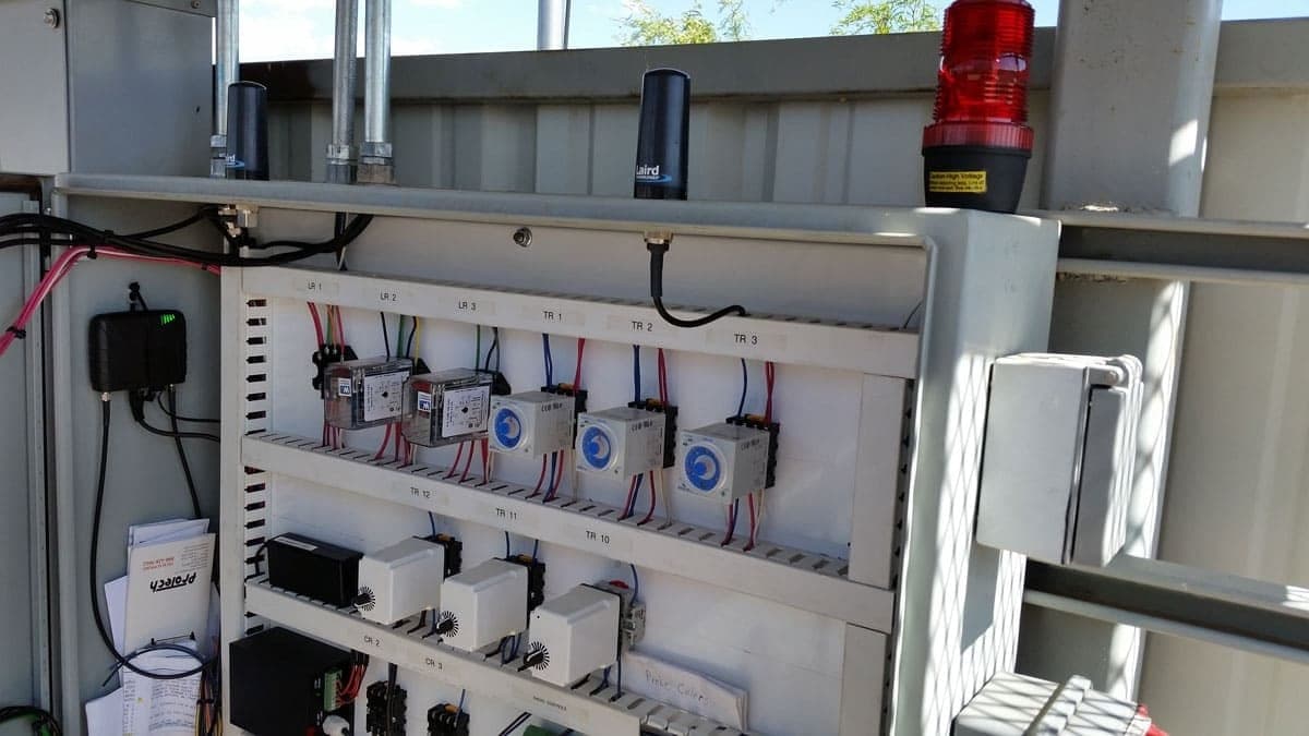 Structured wiring panel with labelled and colour-coded circuits